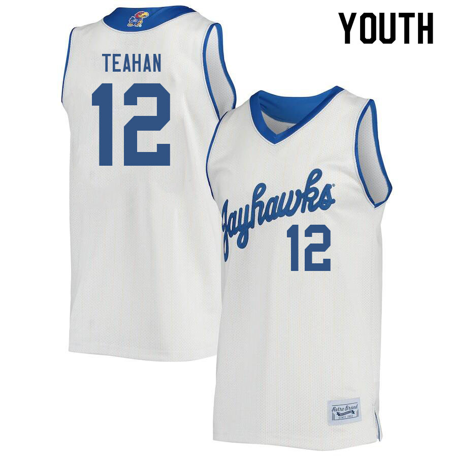 Youth #12 Chris Teahan Kansas Jayhawks College Basketball Jerseys Sale-Retro - Click Image to Close
